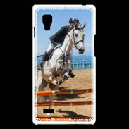 Coque LG Optimus L9 Saut d'obstacle à cheval 100