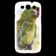 Coque Samsung Galaxy S3 Perroquet en aquarelle
