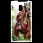 Coque LG P990 Famille de singe 50