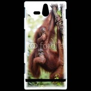 Coque Sony Xperia U Famille de singe 50