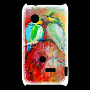 Coque Sony Xperia Typo Oiseaux en peinture