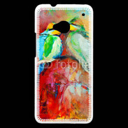 Coque HTC One Oiseaux en peinture