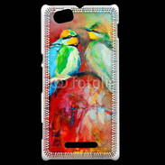 Coque Sony Xperia M Oiseaux en peinture