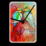 Grande pendule murale Oiseaux en peinture