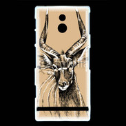 Coque Sony Xperia P Antilope mâle en dessin