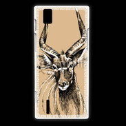 Coque Huawei Ascend P2 Antilope mâle en dessin