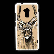 Coque HTC One Max Antilope mâle en dessin