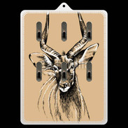 Porte clés Antilope mâle en dessin