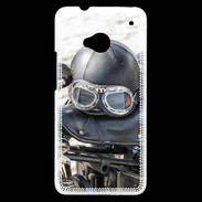 Coque HTC One Casque de moto vintage