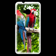 Coque HTC One Couple de macaw
