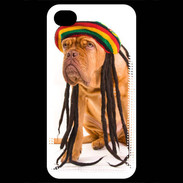 Coque iPhone 4 / iPhone 4S Chien Rasta