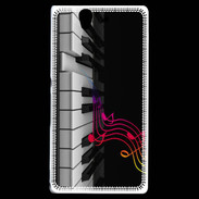 Coque Sony Xperia Z Note de musique et piano 1