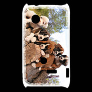 Coque Sony Xperia Typo Chiots Boxer sur un tronc d''arbre