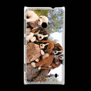 Coque Nokia Lumia 520 Chiots Boxer sur un tronc d''arbre