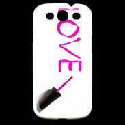Coque Samsung Galaxy S3 Love avec vernis à ongle