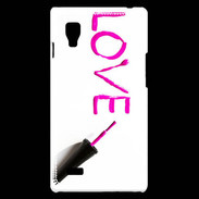 Coque LG Optimus L9 Love avec vernis à ongle