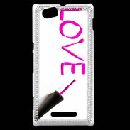 Coque Sony Xperia M Love avec vernis à ongle
