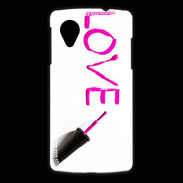 Coque LG Nexus 5 Love avec vernis à ongle