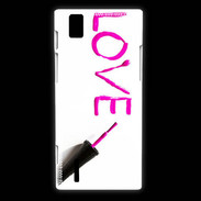 Coque Huawei Ascend P2 Love avec vernis à ongle