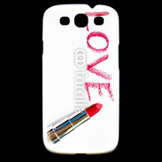 Coque Samsung Galaxy S3 Love avec rouge à lèvres