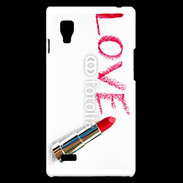 Coque LG Optimus L9 Love avec rouge à lèvres
