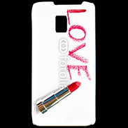 Coque LG P990 Love avec rouge à lèvres