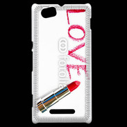 Coque Sony Xperia M Love avec rouge à lèvres