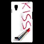 Coque LG Optimus L9 Kiss avec rouge à lèvres