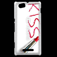 Coque Sony Xperia M Kiss avec rouge à lèvres