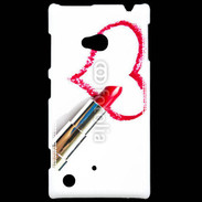 Coque Nokia Lumia 720 Coeur avec rouge à lèvres