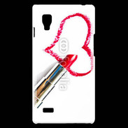 Coque LG Optimus L9 Coeur avec rouge à lèvres