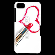 Coque Blackberry Z10 Coeur avec rouge à lèvres