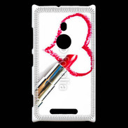 Coque Nokia Lumia 925 Coeur avec rouge à lèvres