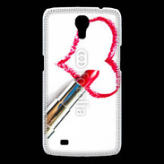 Coque Samsung Galaxy Mega Coeur avec rouge à lèvres