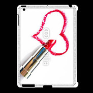 Coque iPad 2/3 Coeur avec rouge à lèvres