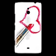 Coque Nokia Lumia 1320 Coeur avec rouge à lèvres