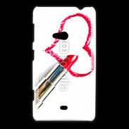 Coque Nokia Lumia 625 Coeur avec rouge à lèvres