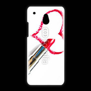 Coque HTC One Mini Coeur avec rouge à lèvres