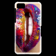 Coque Blackberry Z10 Lèvres multicouleurs