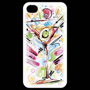 Coque iPhone 4 / iPhone 4S cocktail en dessin