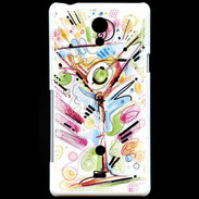 Coque Sony Xperia T cocktail en dessin
