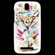 Coque HTC One SV cocktail en dessin