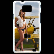 Coque Samsung Galaxy S2 Avion sexy