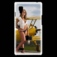 Coque LG Optimus L9 Avion sexy