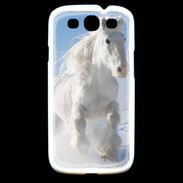 Coque Samsung Galaxy S3 Cheval blanc dans la neige 2