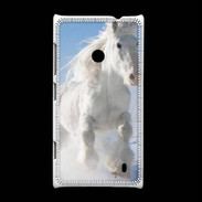 Coque Nokia Lumia 520 Cheval blanc dans la neige 2