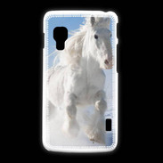Coque LG L5 2 Cheval blanc dans la neige 2