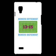 Coque LG Optimus L9 Bonus Offensif-Défensif Blanc