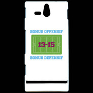 Coque Sony Xperia U Bonus Offensif-Défensif Blanc