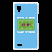 Coque LG Optimus L9 Bonus Offensif-Défensif Bleu